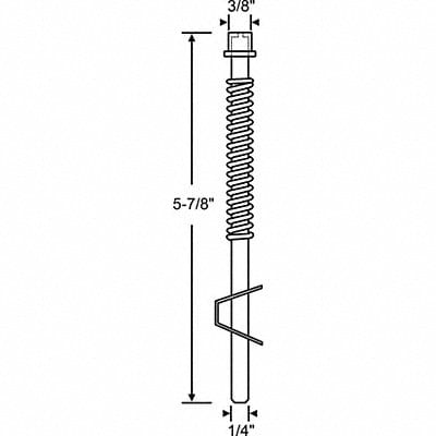 Door Pin Steel 5-7/8 L