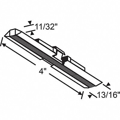 Door Slide Guide Nylon/Steel 4 L