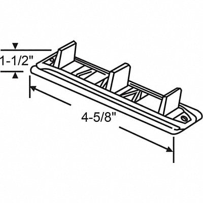 Door Floor Guide Nylon/Steel 4-5/8 L PK4