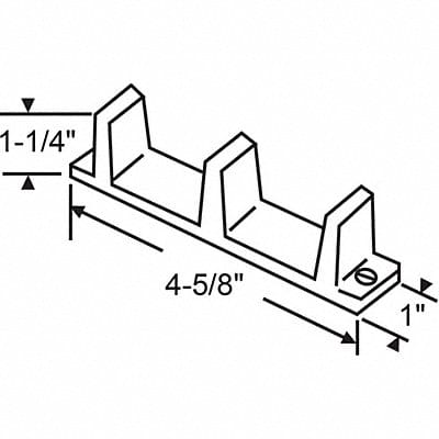 Door Floor Guide Nylon 4-5/8 L