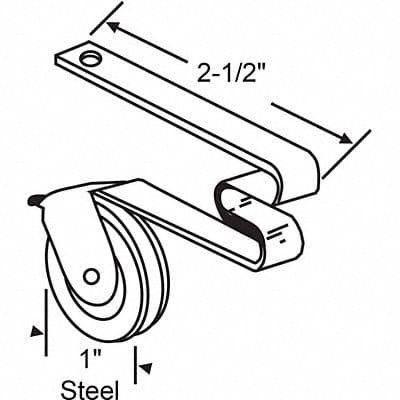 Roller Assembly 2-23/32 L x 23/64 W