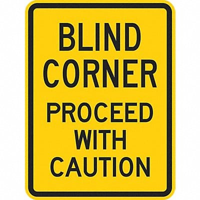 Blind Corner Traffic Sign 18 x 12