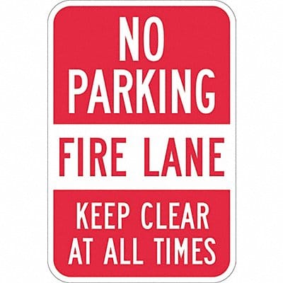 Fire Lane No Parking Sign 18 x 12