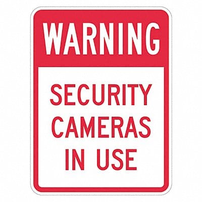 Rflctv Surveillance Warning Sign 18x12in