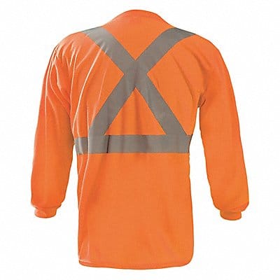 J6337 Long Sleeve T-Shirt S Orange Polyester