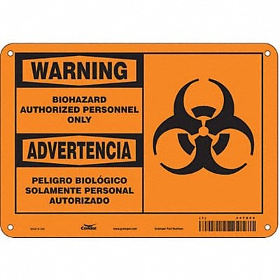 Safety Sign 7 inx10 in Polyethylene