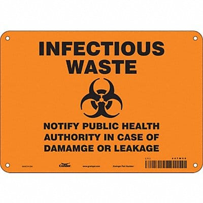 Safety Sign 7 in x 10 in Polyethylene