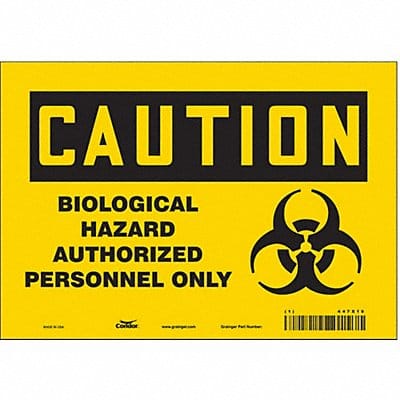 Safety Sign 7 inx10 in Vinyl