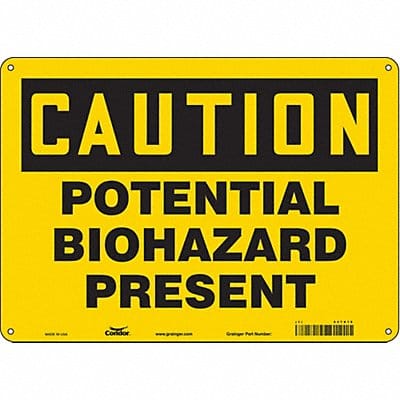 Safety Sign 10 in x 14 in Polyethylene