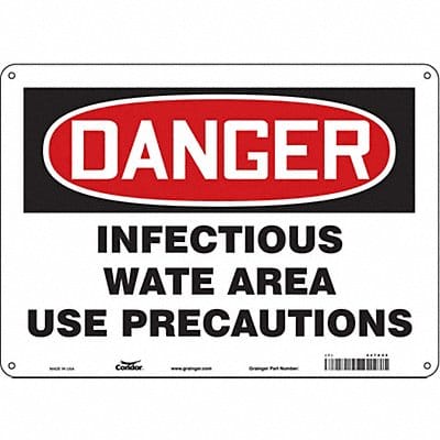 Safety Sign 10 in x 14 in Aluminum