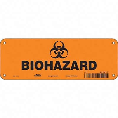 Safety Sign 3.5x10in Polyethylene