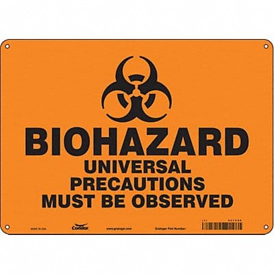 Safety Sign 10 in x 14 in Polyethylene