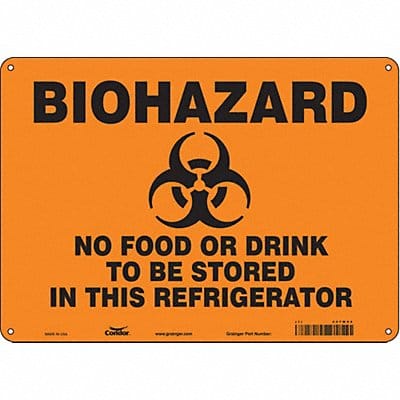 Safety Sign 10 in x 14 in Polyethylene