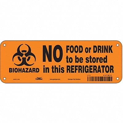 Safety Sign 3.5x10in Polyethylene