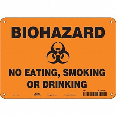 Safety Sign 7 inx10 in Polyethylene