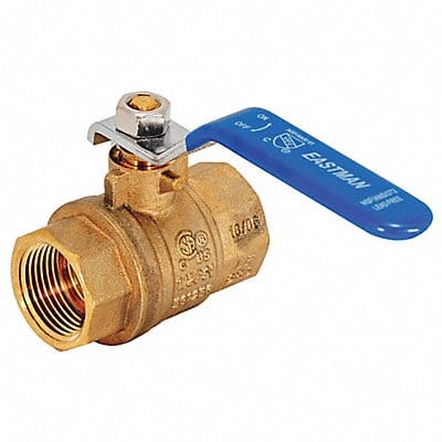 Ball Valve Inline Brass Body 3/4 Pipe