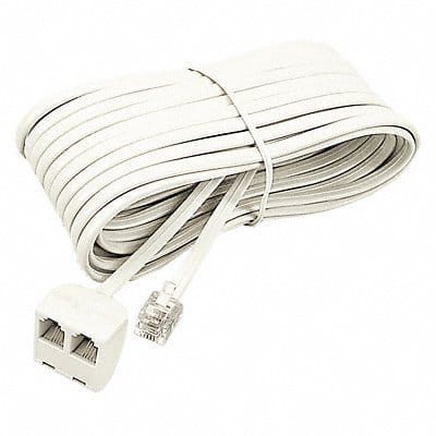 Telephone Extension Cord Dual Jack Plug