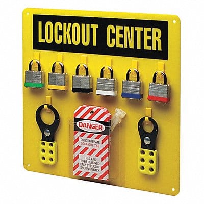 Lockout Station Black/Yellow 14 H