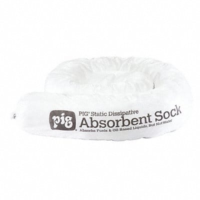 Absorbent Sock White 3 Dia PK12