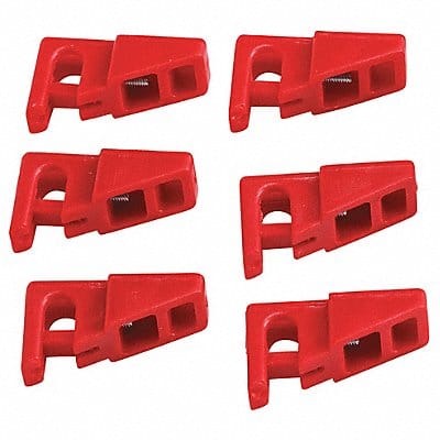 Circuit Breaker Lockout Red 1-1/8 H PK6