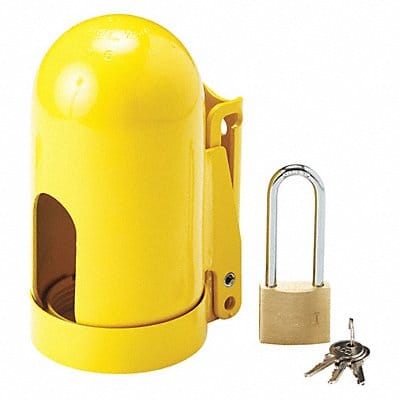 Locking Cylinder Cap Yellow Steel