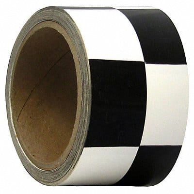 Floor Tape Black/White 3 inx54 ft Roll