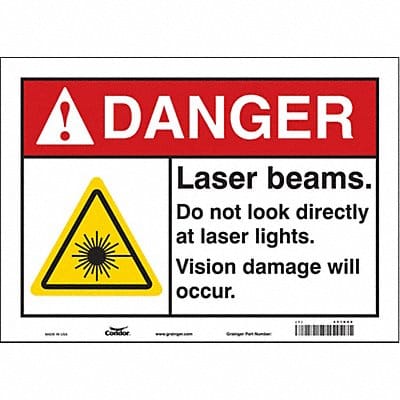 Safety Sign 10 inx14 in Vinyl