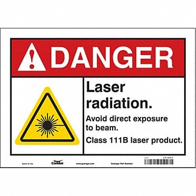 Safety Sign 10 inx14 in Vinyl