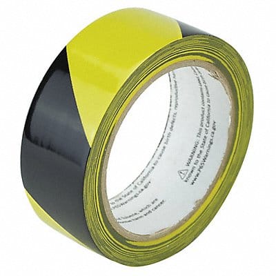 Floor Tape Black/Yellow 1.5inx54 ft Roll