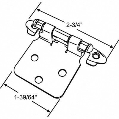 Door Hinge Steel 6.50 lb Load Cap.