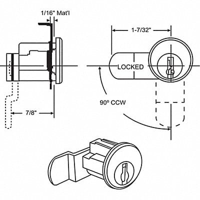 Mailbox Lock For 4C Pedestal Mailboxes