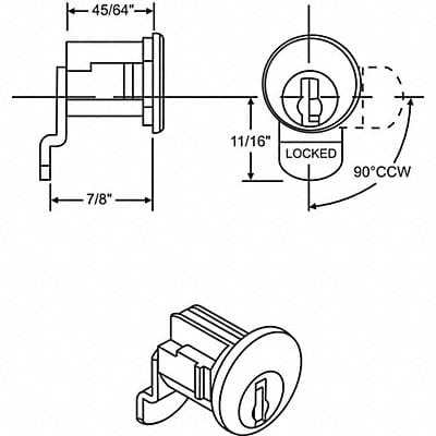 Mailbox Lock For 4C Pedestal Mailboxes