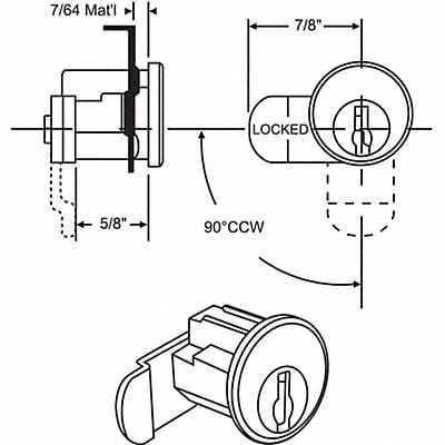 Mailbox Lock For 4C Pedestal Mailboxes