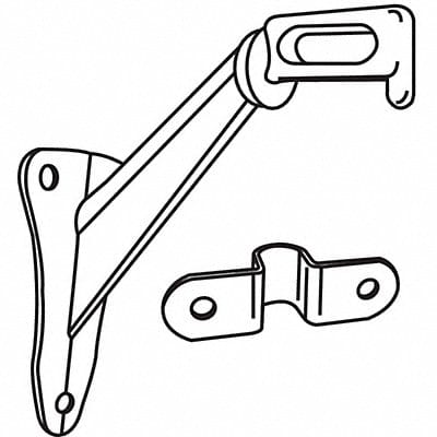 Handrail Bracket Plated 3-1/2 H