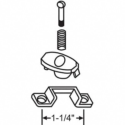 Door Latch 3 L x 1/2 H