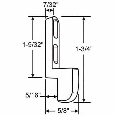 Door Keeper 1-3/4 L x 1/4 H