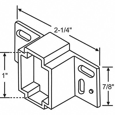 Drawer Track Bracket 1/4 H