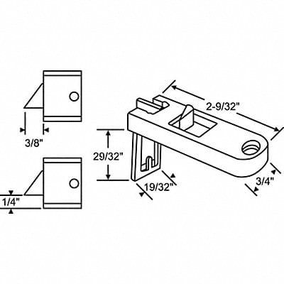 Slide Latch Tilt Window 2-9/32 L