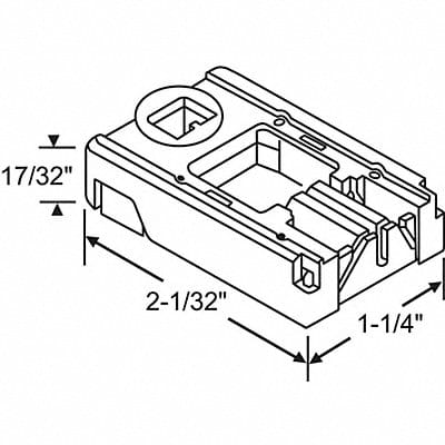 Lock Shoe Window Balance Pivot 2-1-32 L