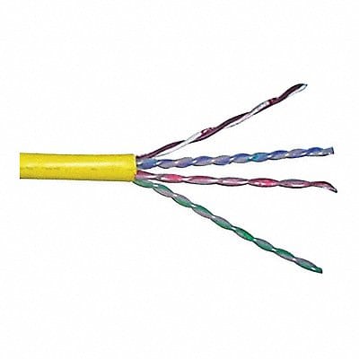 Data Cable Cat 6 23 AWG 1000ft Yellow