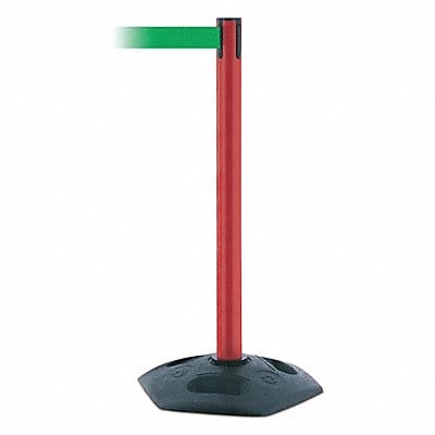 Barrier Post with Belt Green