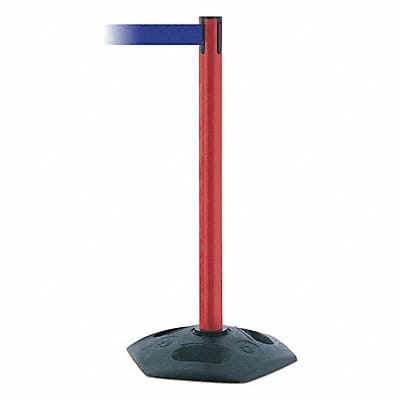 Barrier Post with Belt Blue