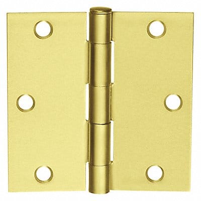 Butt Hinge Screw-On Satin Brass