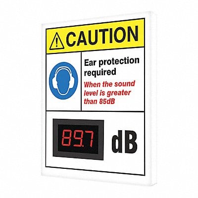 Sound Level Decibel Meter Sign 12x10in