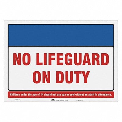 Safety Sign 20 in x 28 in Polyethylene