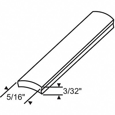 Flat Spline Black Overall 1000 ft L