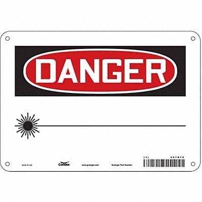 Safety Sign 7 in x 10 in Polyethylene