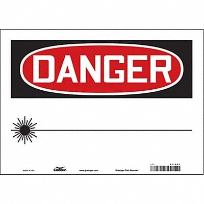 Safety Sign 10 in x 14 in Vinyl