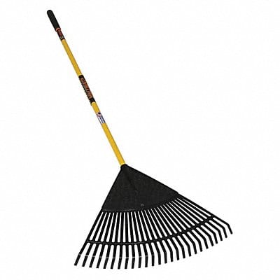 Leaf Rake 26 Tines Fiberglass Handle