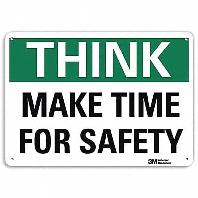 Safety Sign 10 in x 14 in Plastic